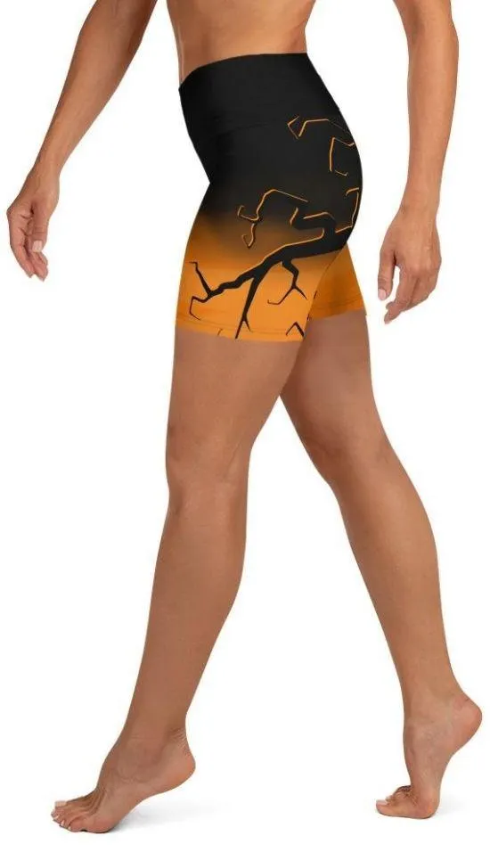 Halloween Night Yoga Shorts