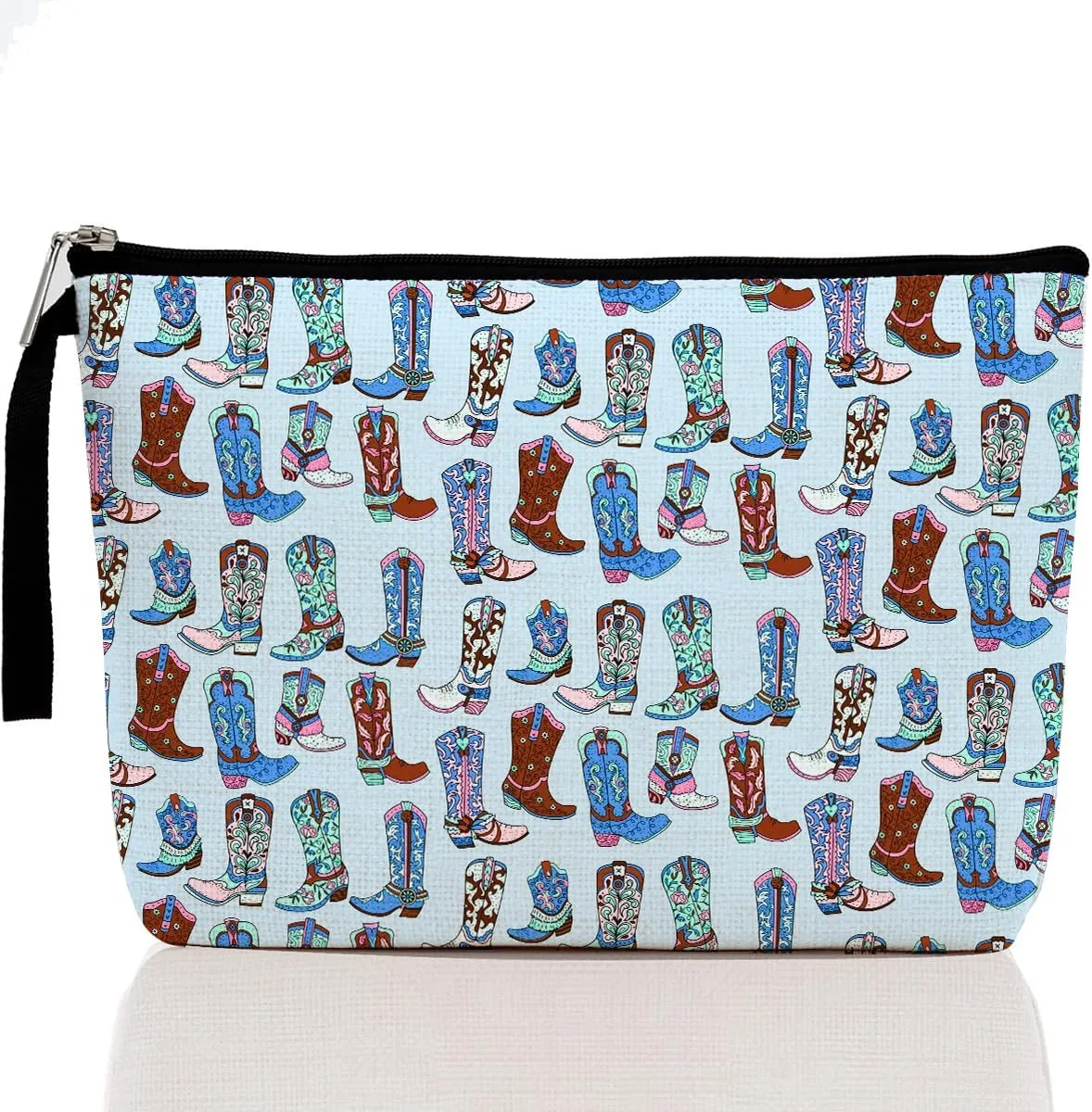 Hanamiya Na Western Makeup Bag Western Gifts for Women Cowgirl Gifts Boots Gifts Country Girl Gifts Western Stuff Cosmetic Bag Birthday Gifts Cowgirl Boots Makeup Bag