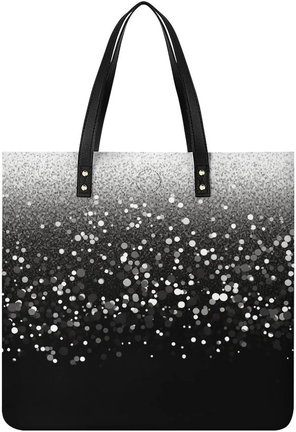 Handbags for WomenBlack White GlitterTrendy Vegan Leather Hobo Handbags,Women's Soft Bucket Bag For Women - Ladies Handbags For Work, Travel, Casual Use,Birthday Gifts