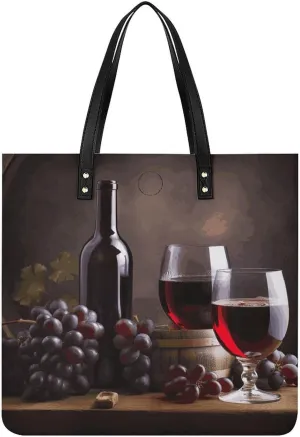 Handbags for WomenGrape WineTrendy Vegan Leather Hobo Handbags,Women's Soft Bucket Bag For Women - Ladies Handbags For Work, Travel, Casual Use,Birthday Gifts