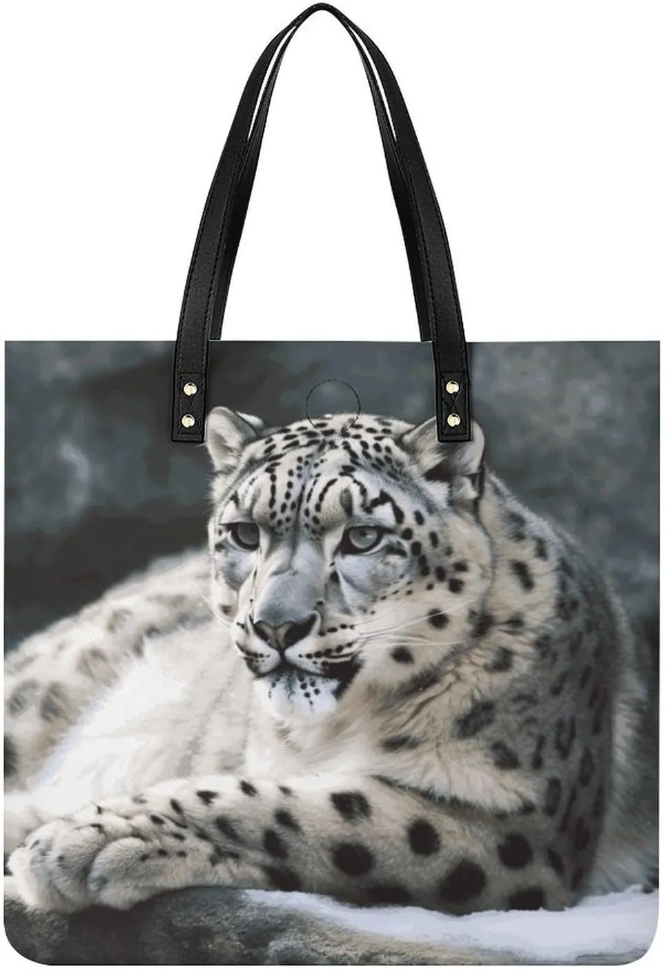 Handbags for WomenSnow LeopardTrendy Vegan Leather Hobo Handbags,Women's Soft Bucket Bag For Women - Ladies Handbags For Work, Travel, Casual Use,Birthday Gifts