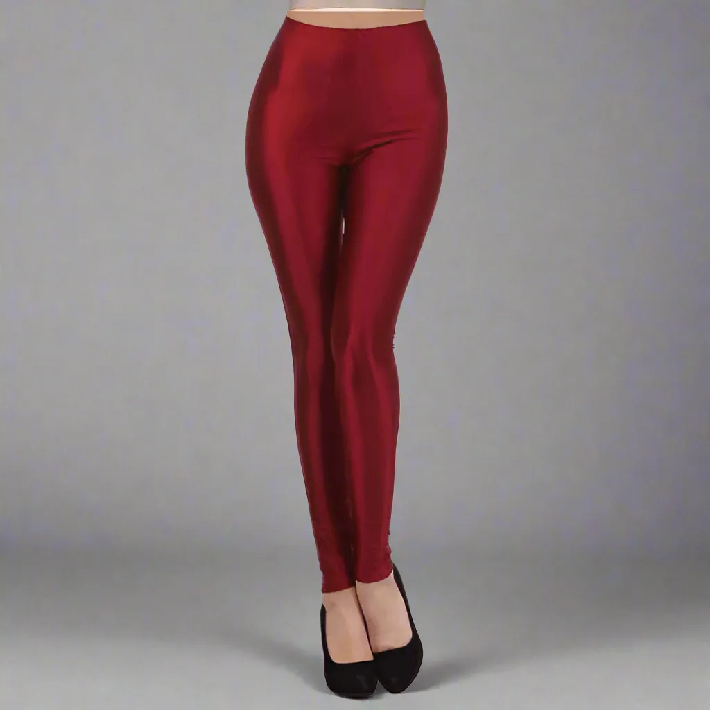 High Waist Satin Feel Leggings