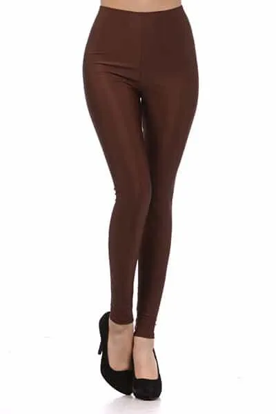 High Waist Satin Feel Leggings