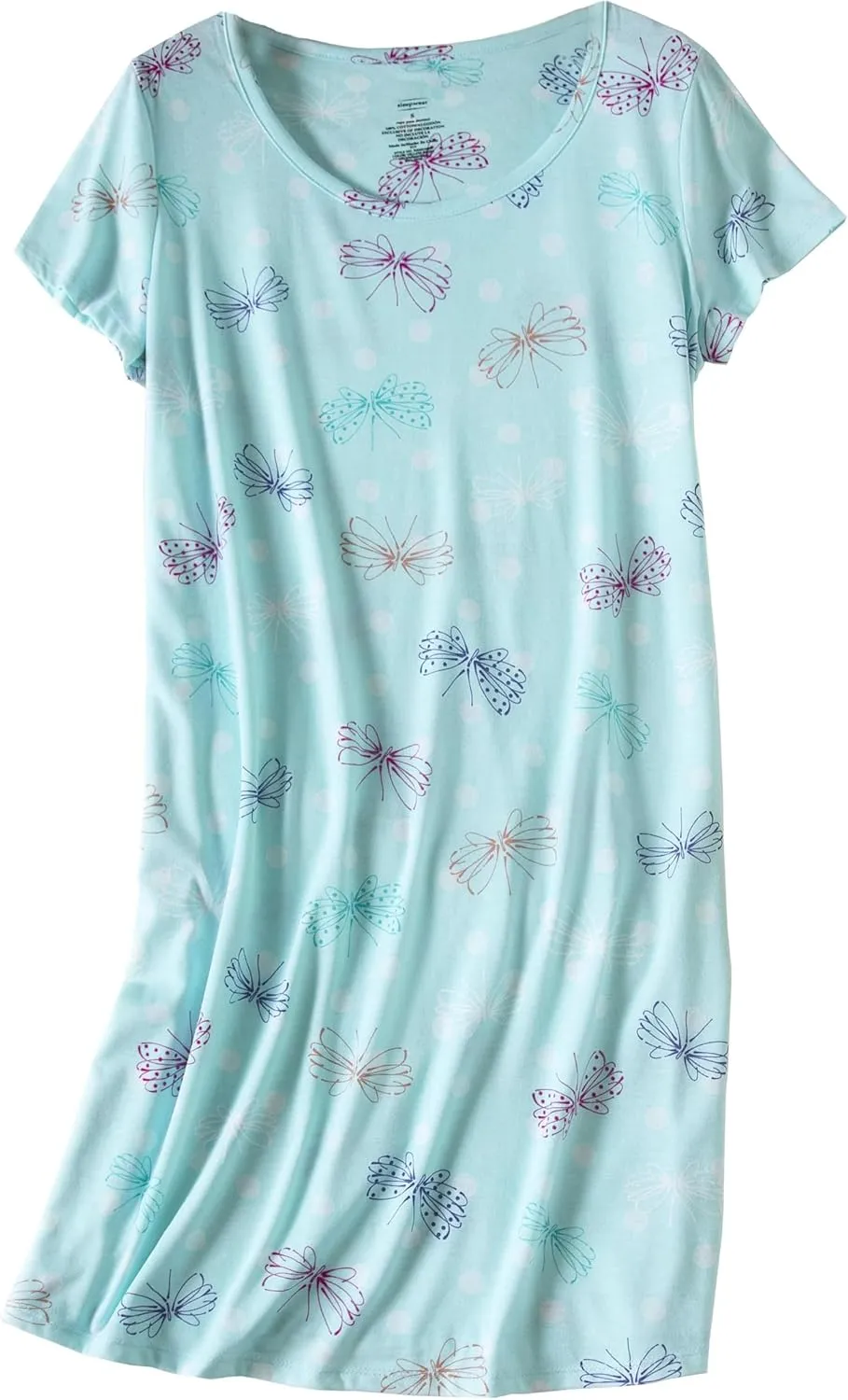 Inadays 3 Pack Women's Cotton Nightgown Sleepwear Short Sleeves Nightshirt Fun Print Sleepdress Loose Comfy Sleepshirts