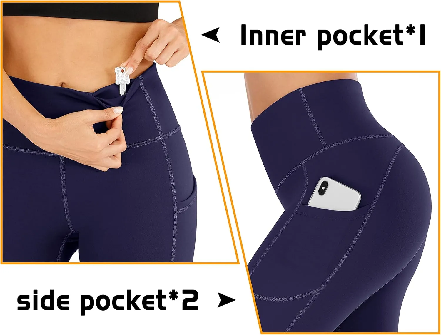 IUGA High Waisted Yoga Pants for Women with Pockets Capri Leggings for Women Workout Leggings for Women Yoga Capris