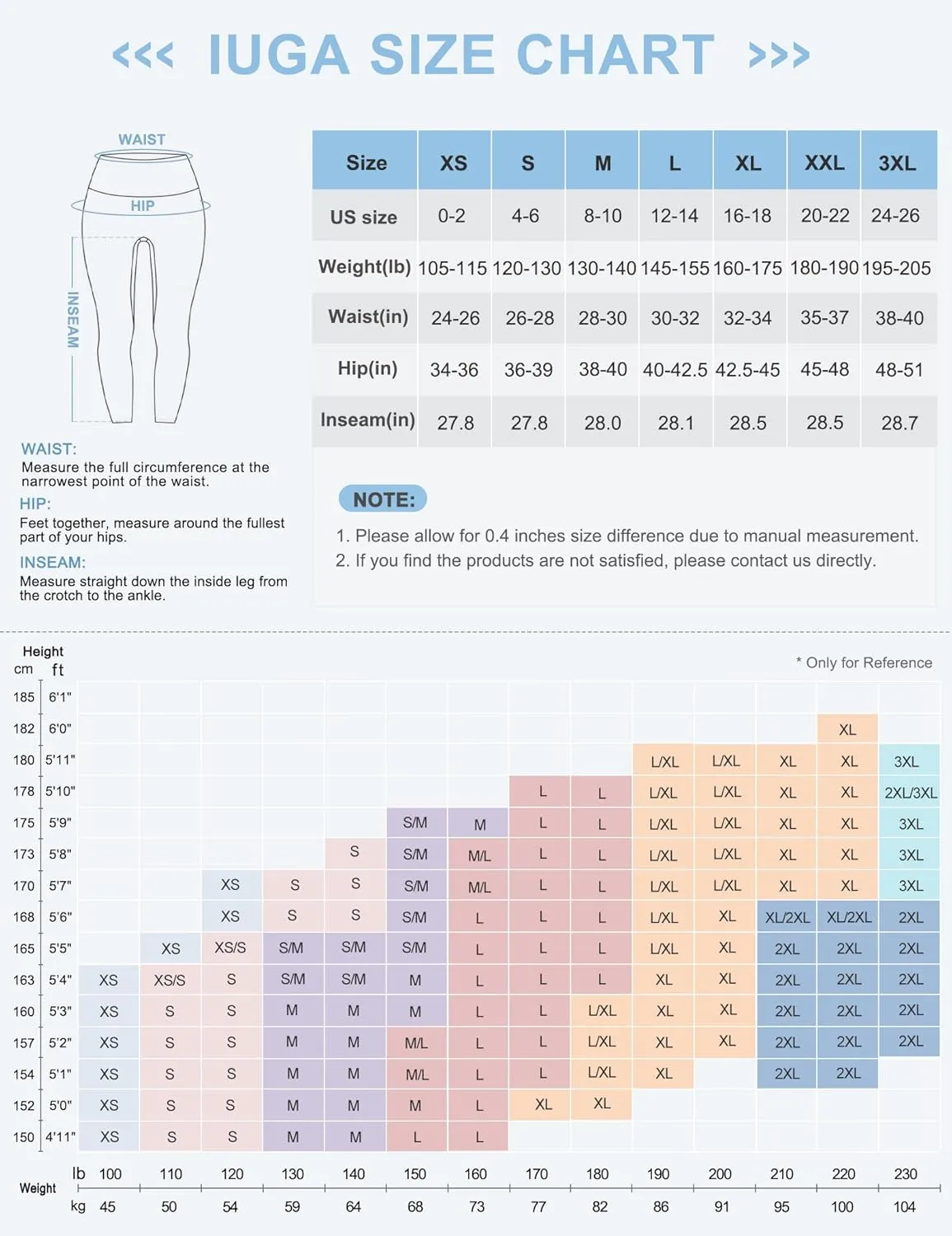 IUGA No Front Seam Leggings with Pockets for Women Buttery Soft Tummy Control Workout Leggings High Waisted Yoga Pants