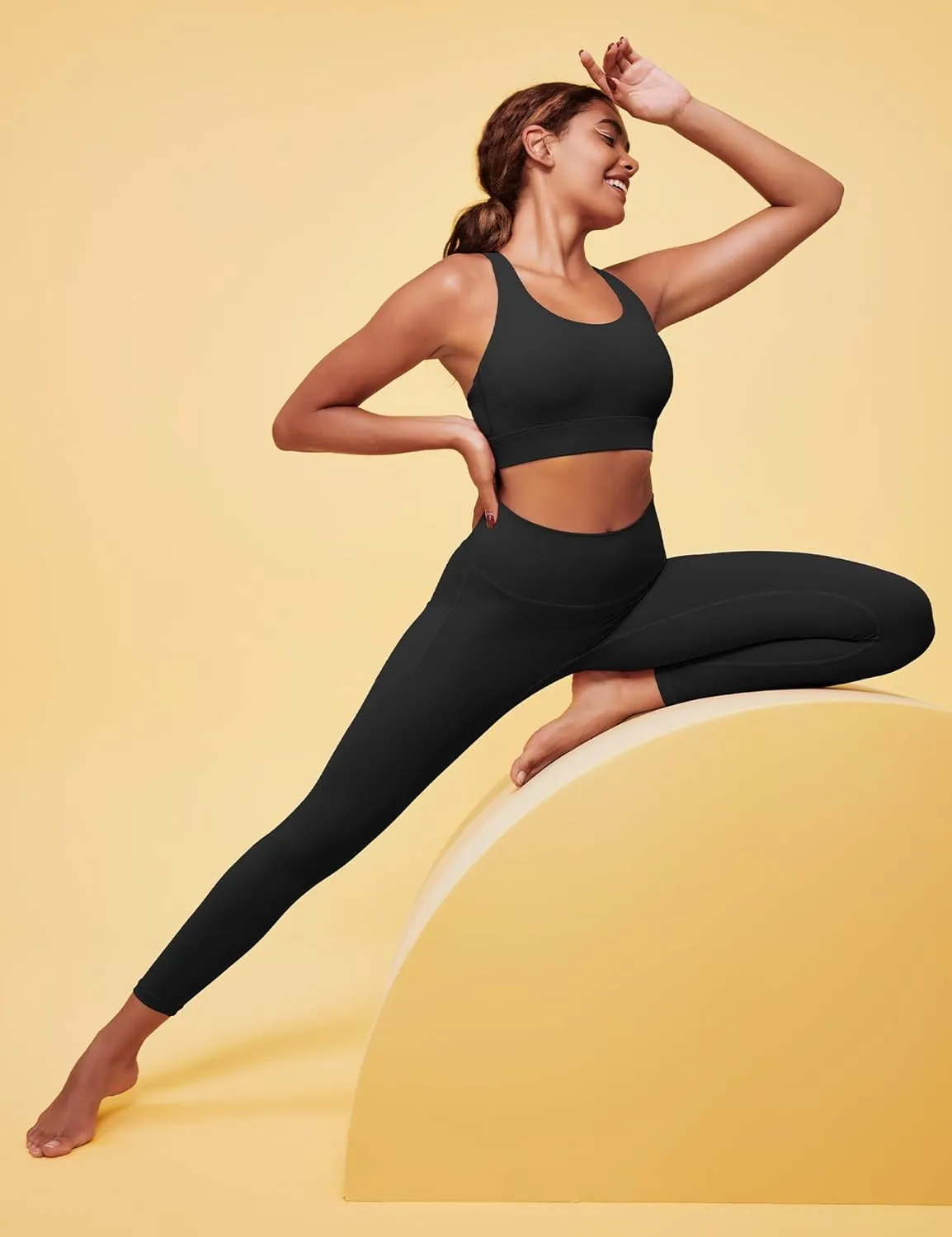 IUGA No Front Seam Leggings with Pockets for Women Buttery Soft Tummy Control Workout Leggings High Waisted Yoga Pants