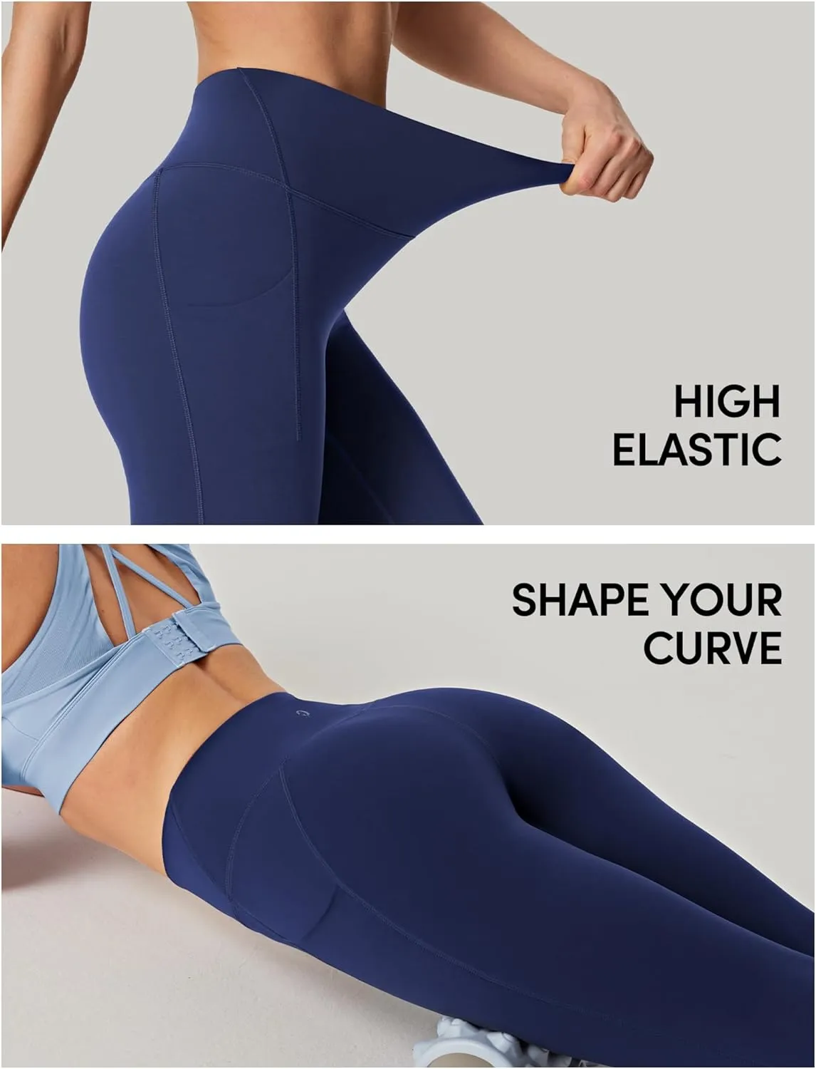 IUGA No Front Seam Leggings with Pockets for Women Buttery Soft Tummy Control Workout Leggings High Waisted Yoga Pants