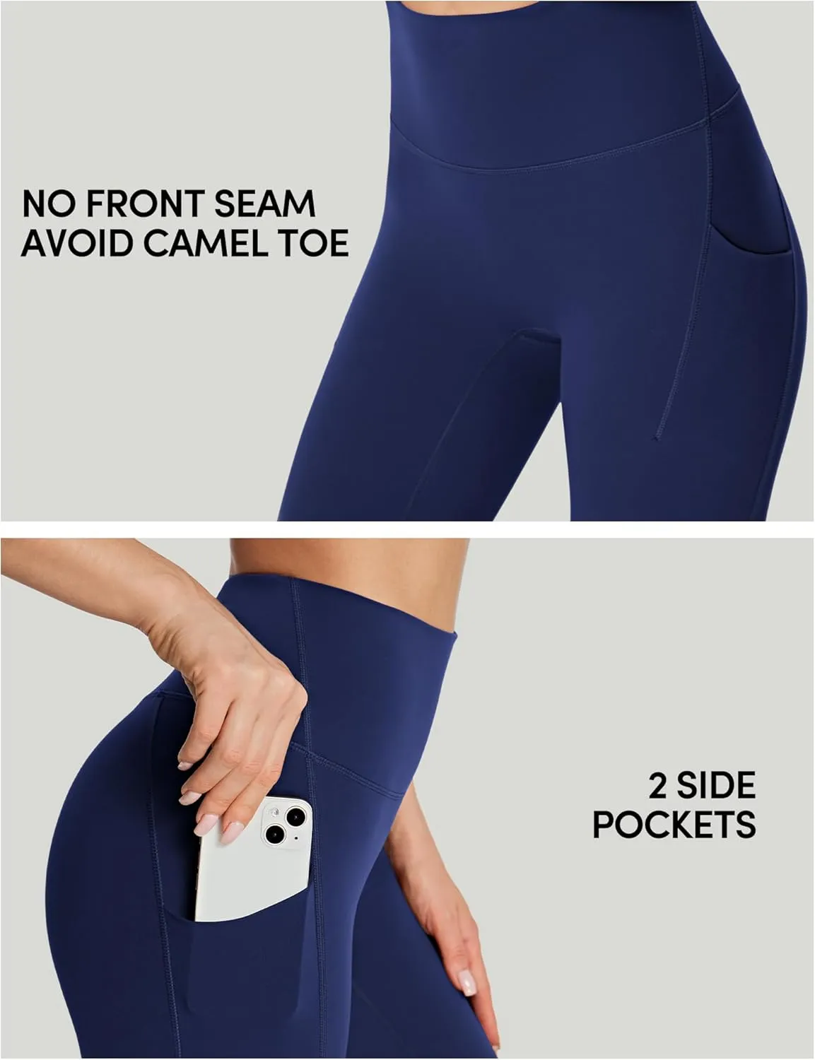 IUGA No Front Seam Leggings with Pockets for Women Buttery Soft Tummy Control Workout Leggings High Waisted Yoga Pants