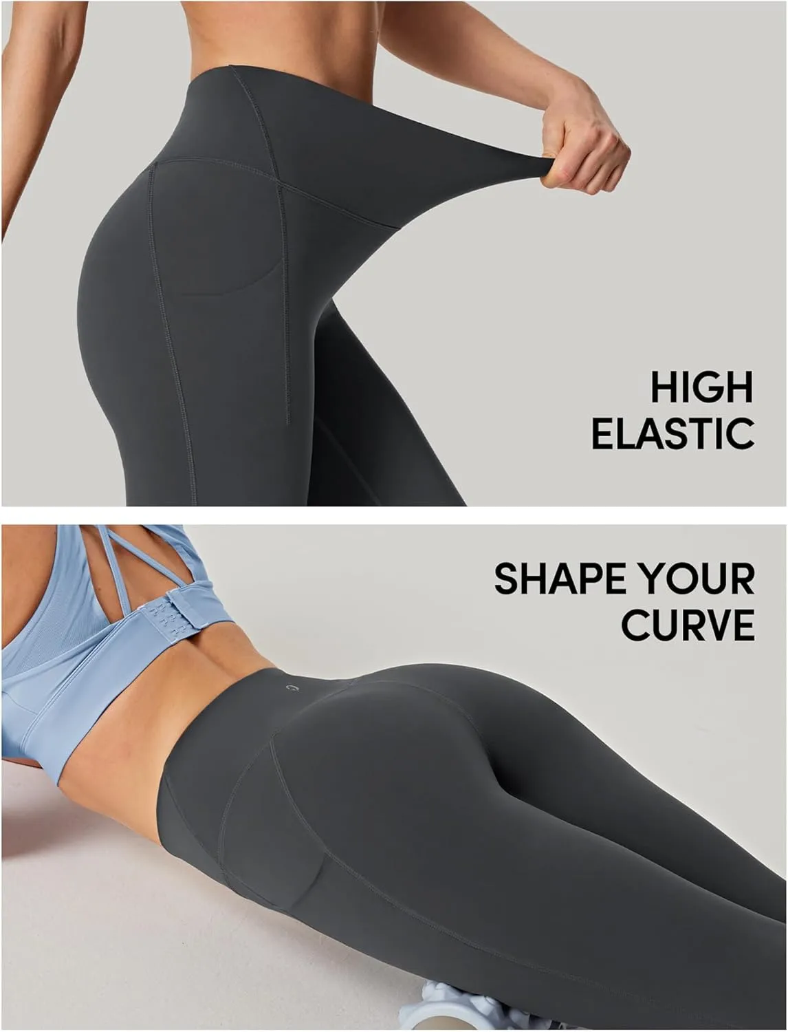 IUGA No Front Seam Leggings with Pockets for Women Buttery Soft Tummy Control Workout Leggings High Waisted Yoga Pants