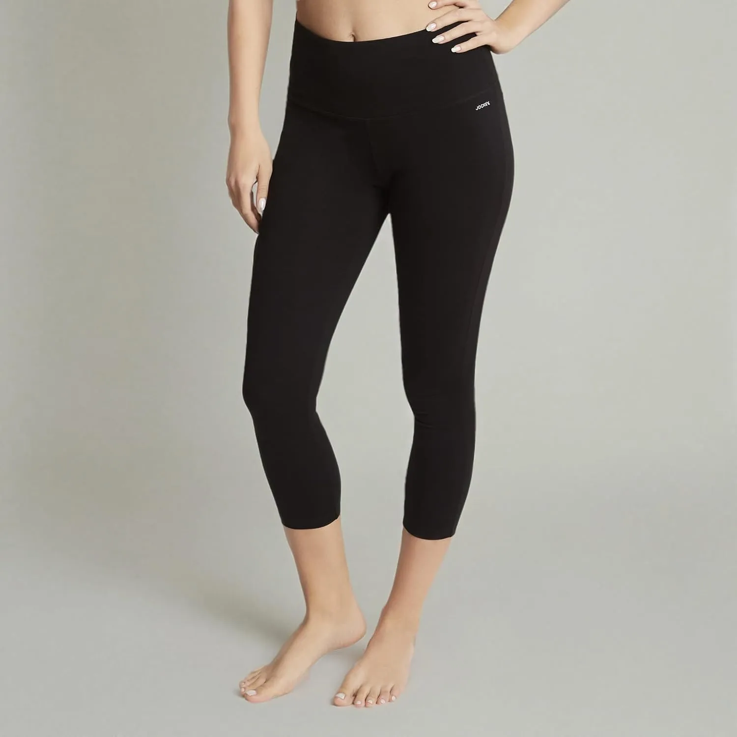 Jockey Women's Cotton Stretch Basic Capri Leggings