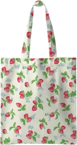Jztco Preppy Tote Bag, Aesthetic Bows Strawberry Beach Bag, Cat Lovers Gifts for Women Sister, Reusable Grocery Bags