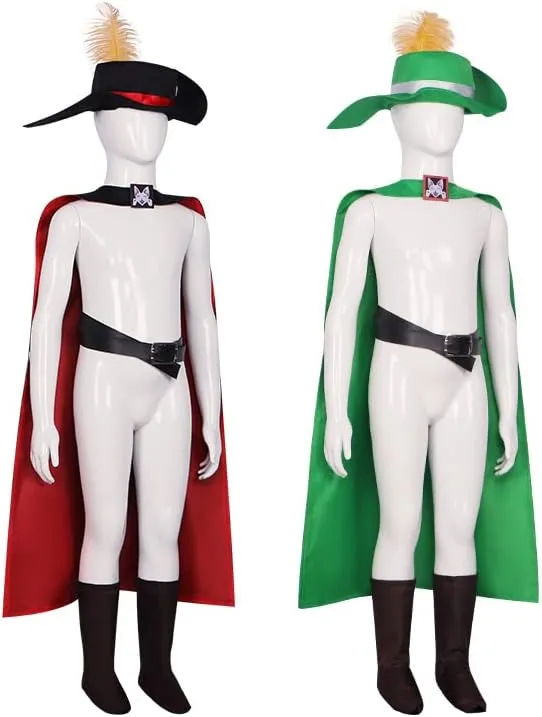 Kids Puss Costume in Boots Puss Cosplay Hat Cloak Leather Belt for Boys Girls Halloween Party Adult Outfits