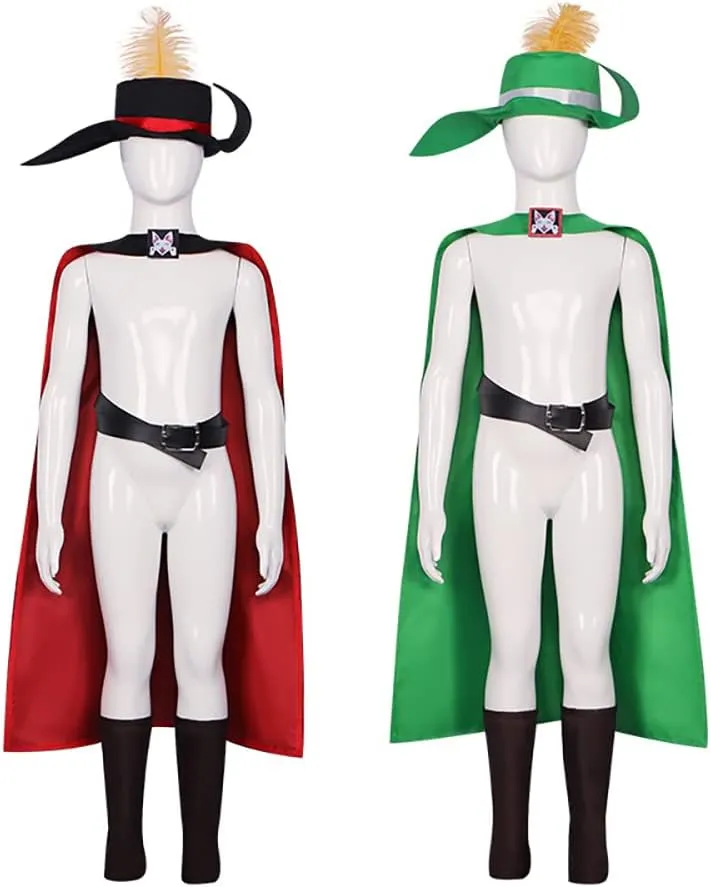 Kids Puss Costume in Boots Puss Cosplay Hat Cloak Leather Belt for Boys Girls Halloween Party Adult Outfits