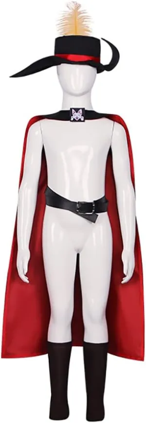 Kids Puss Costume in Boots Puss Cosplay Hat Cloak Leather Belt for Boys Girls Halloween Party Adult Outfits