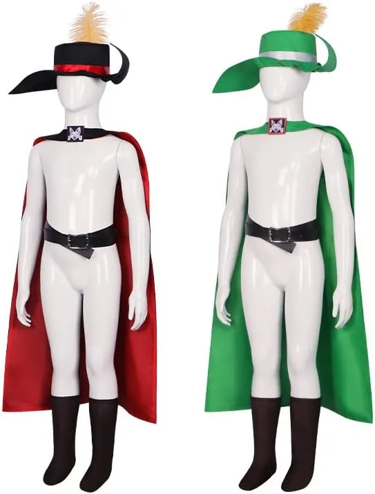 Kids Puss Costume in Boots Puss Cosplay Hat Cloak Leather Belt for Boys Girls Halloween Party Adult Outfits
