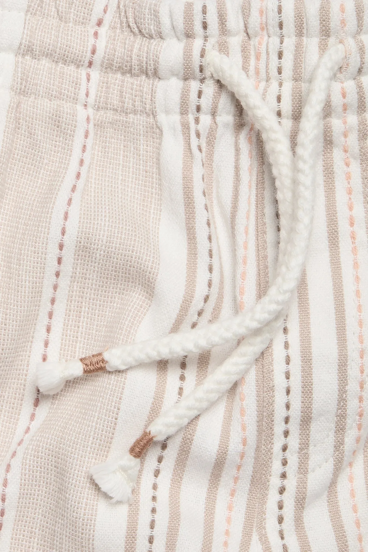 Kids sand striped drawstring shorts