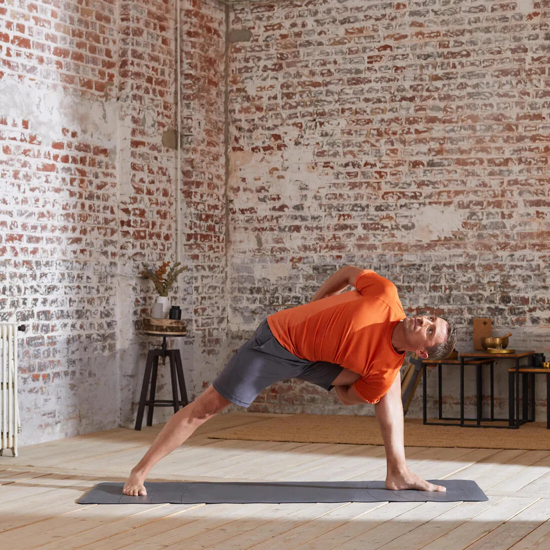 Kimjaly Men's Woven Dynamic Yoga Shorts