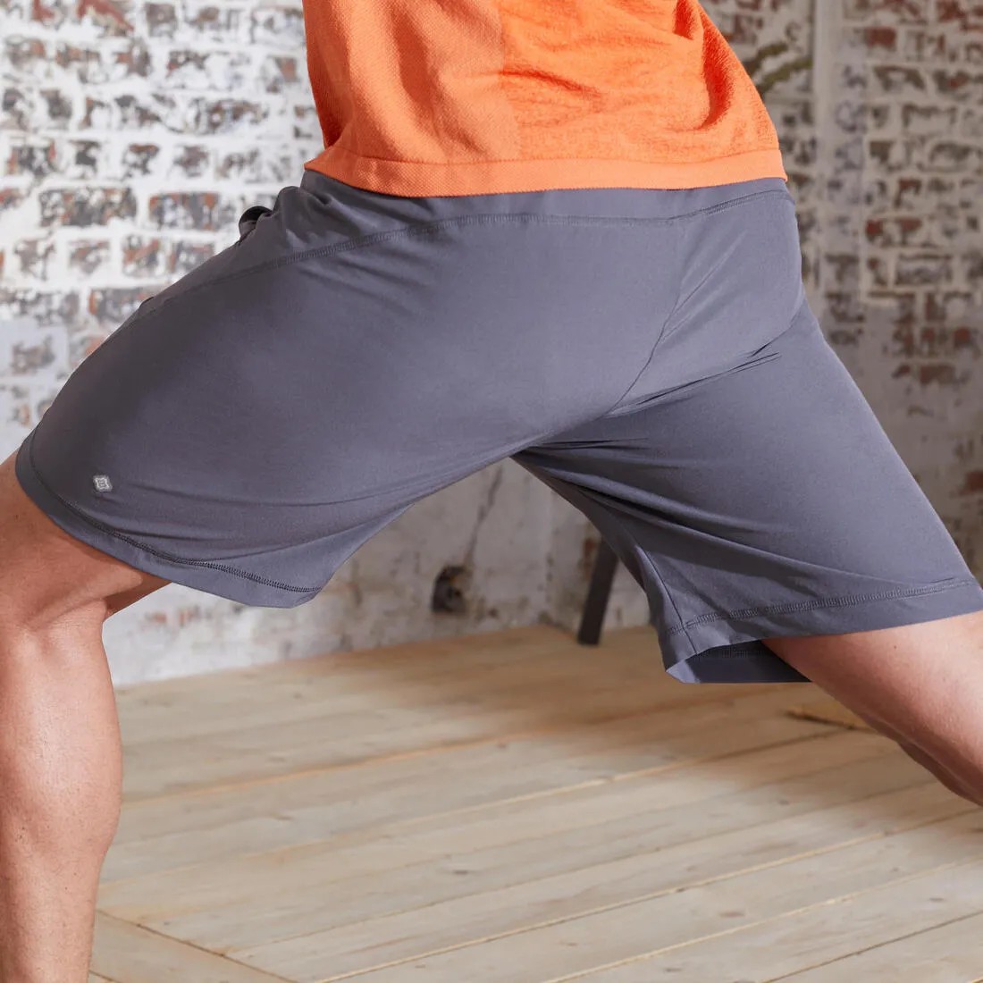 Kimjaly Men's Woven Dynamic Yoga Shorts