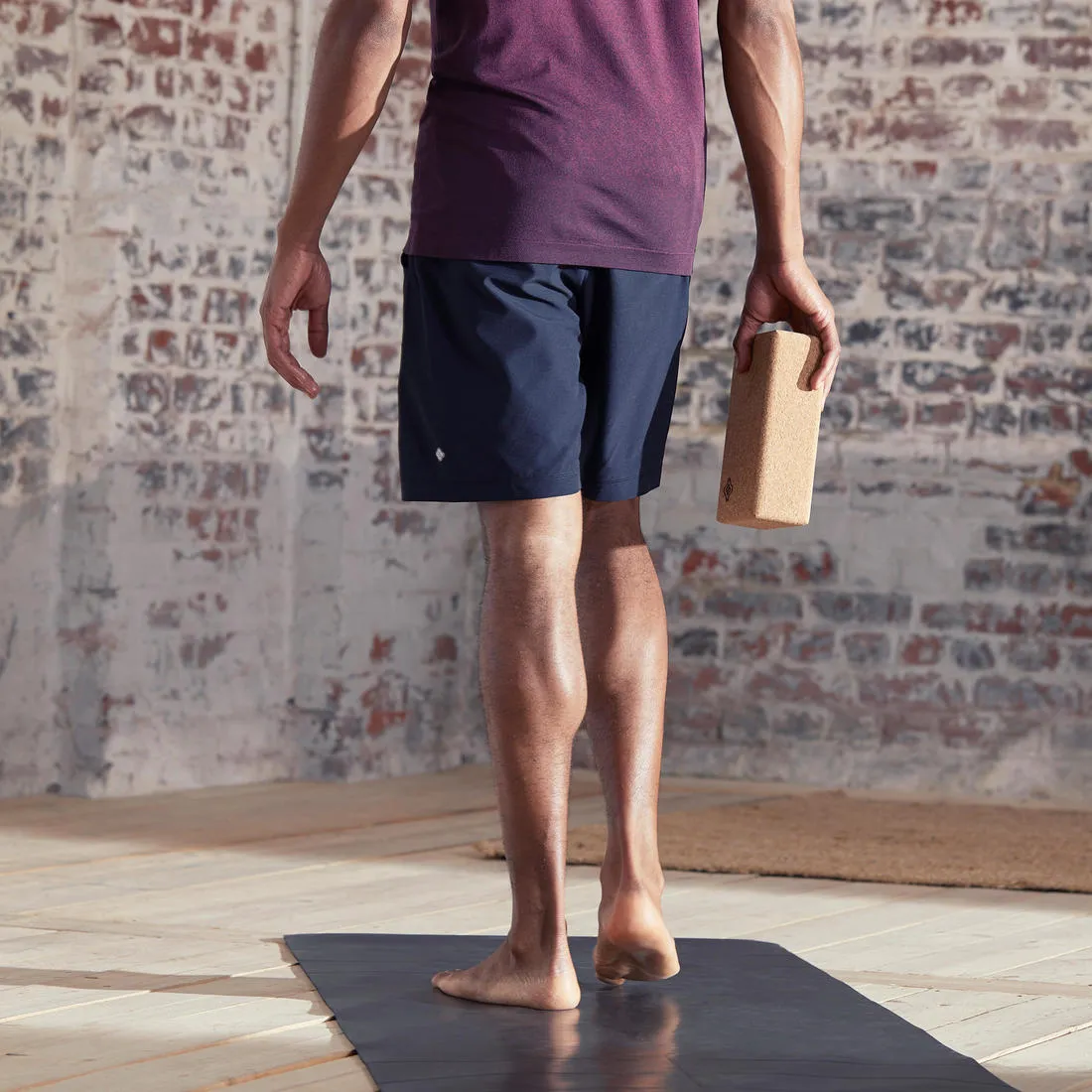 Kimjaly Men's Woven Dynamic Yoga Shorts