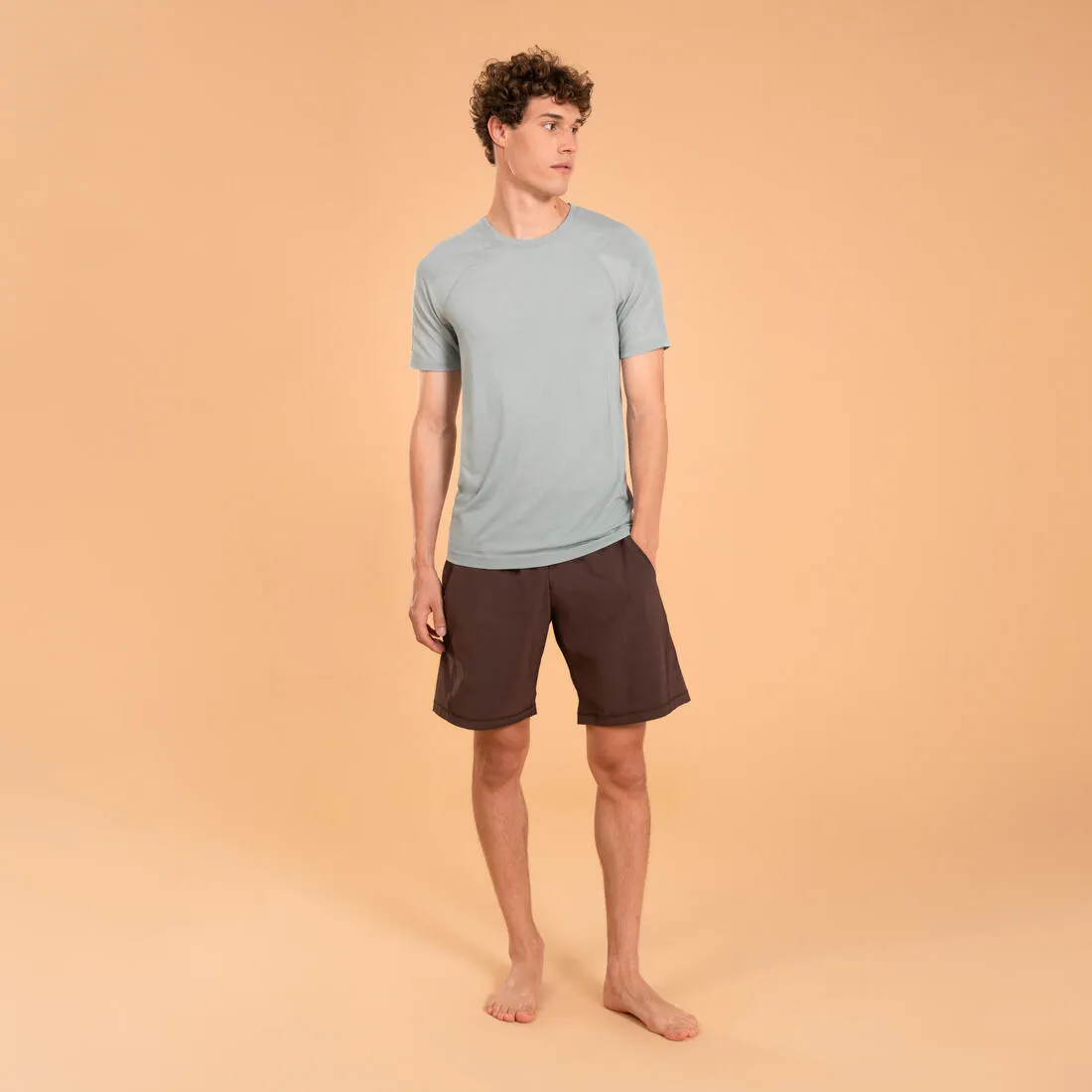 Kimjaly Men's Woven Dynamic Yoga Shorts