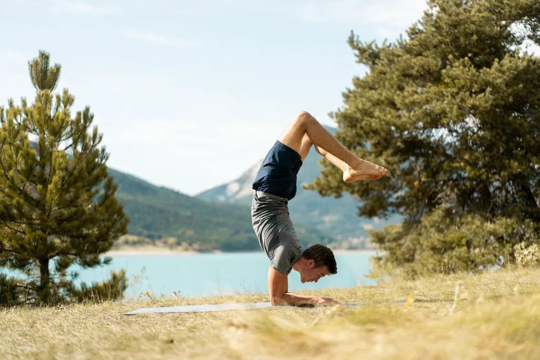 Kimjaly Men's Woven Dynamic Yoga Shorts