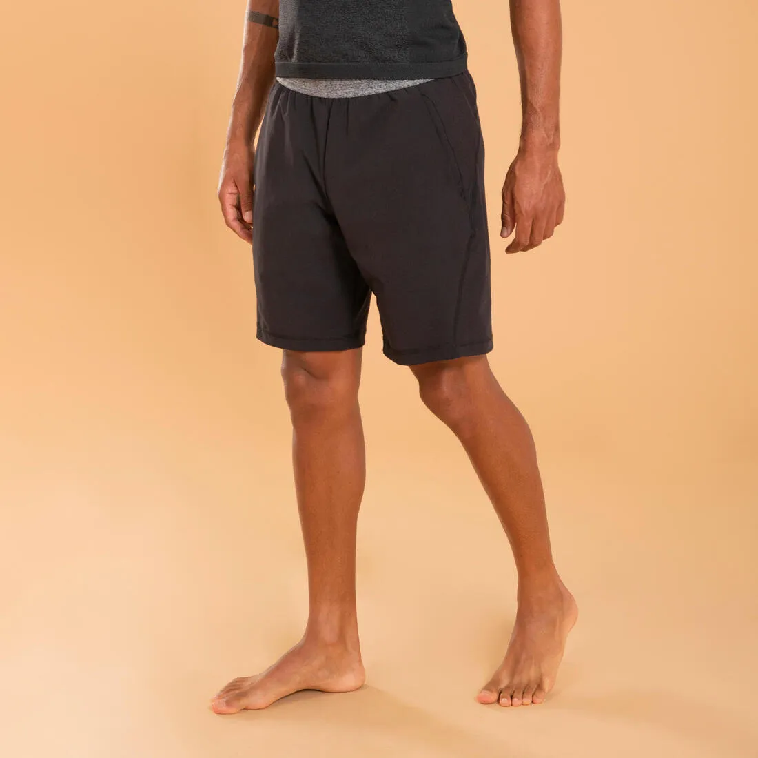 Kimjaly Men's Woven Dynamic Yoga Shorts
