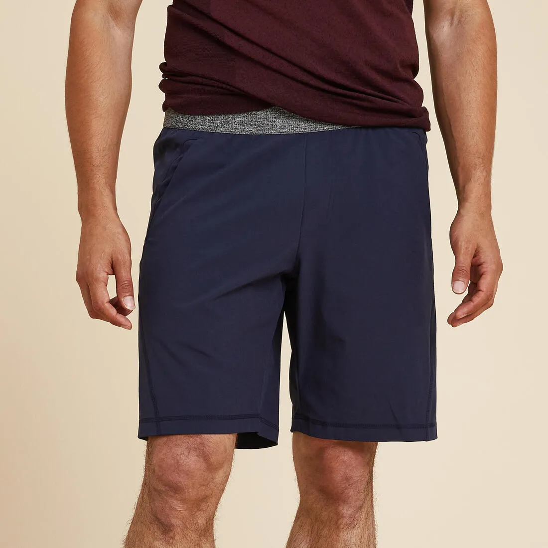Kimjaly Men's Woven Dynamic Yoga Shorts