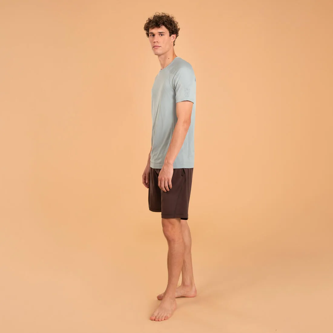 Kimjaly Men's Woven Dynamic Yoga Shorts