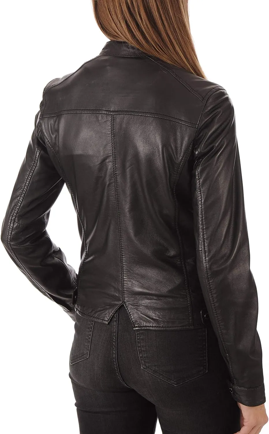 KYZER KRAFT Womens Leather Jacket Bomber Motorcycle Biker Real Lambskin Leather Jacket for Womens