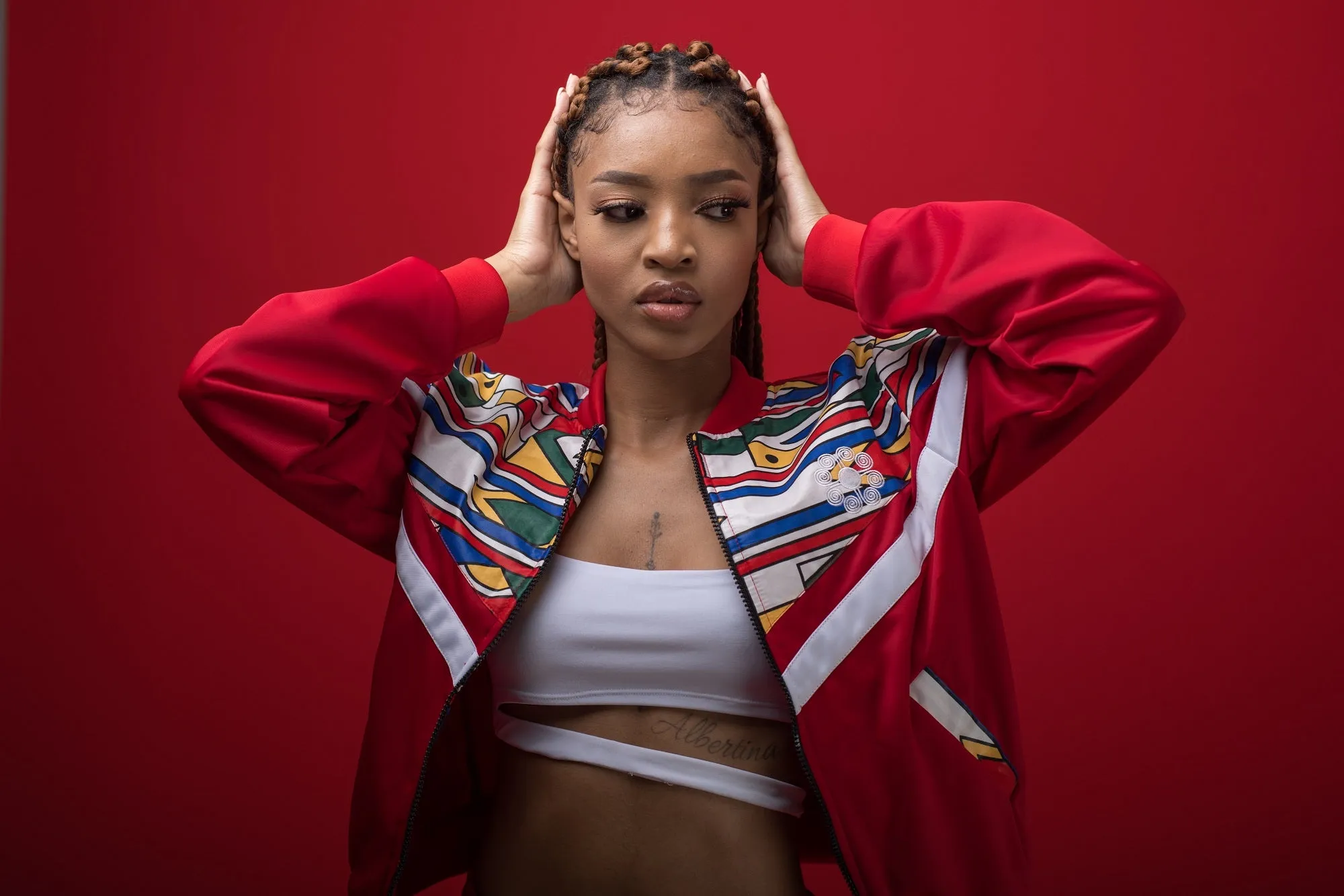 Ladies - Mehluli Red Tracksuit Set
