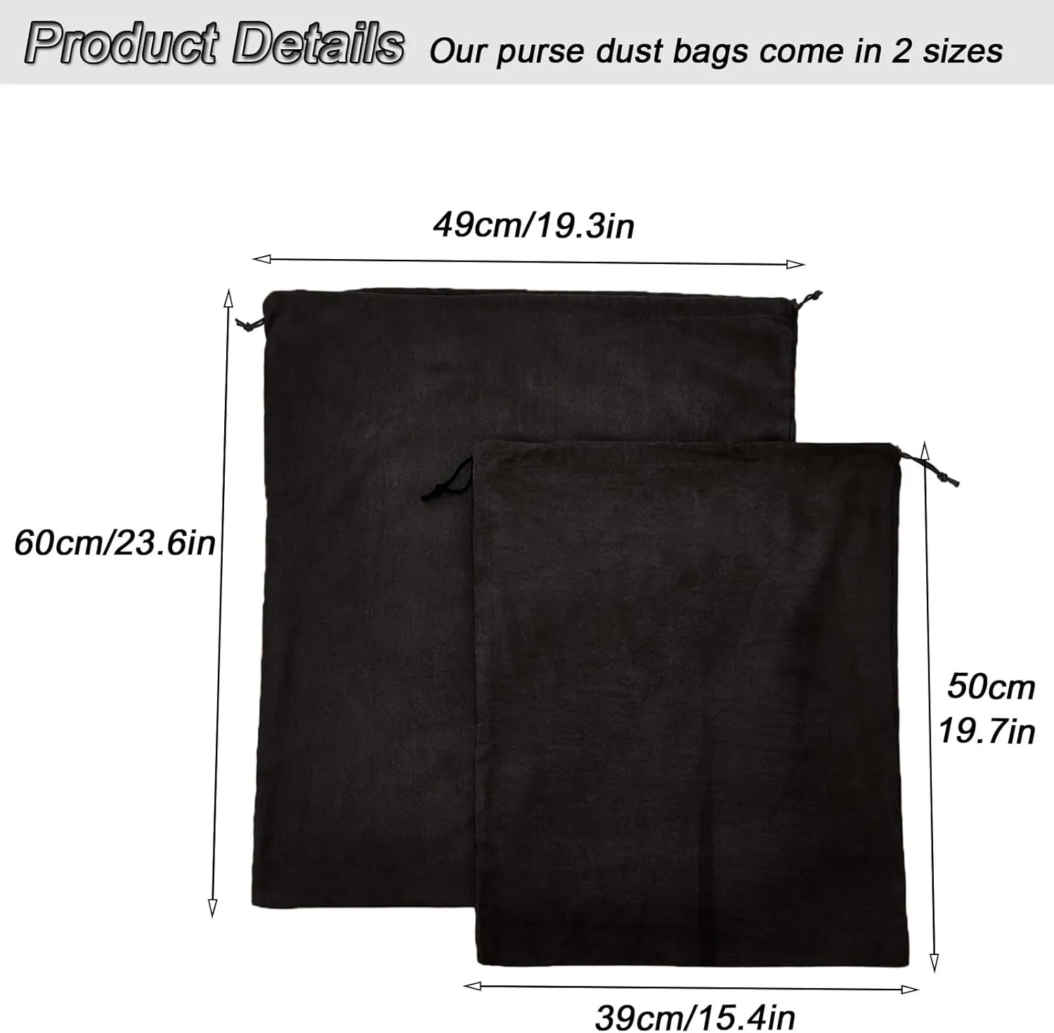 LAKE OF FIRE Dustproof Storage Bags with Drawstring Closure, 2-Piece Set  Multi-Purpose Protective Pouches for Handbags, Purses, Shoes, and Boots