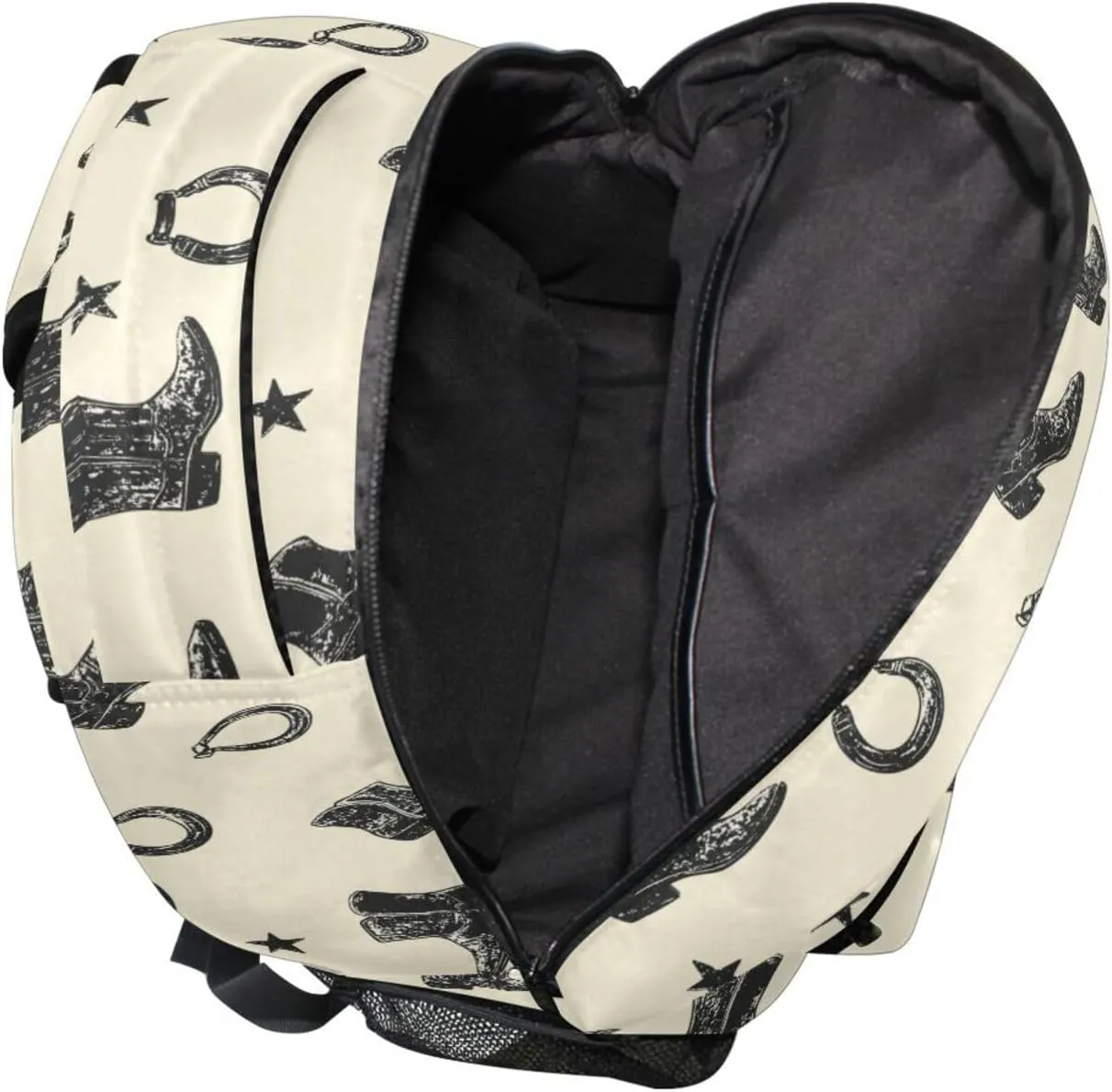 Laptop Backpack for Teens Boys Girls Fashion Business Work Bag with Chest Strap Gift Men & Women Western Cowboy Boots Spurs Primitive Charm