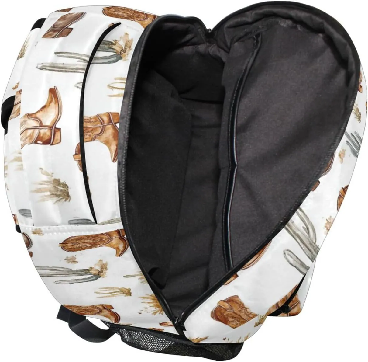 Laptop Backpack for Women Men Waterproof Diaper Bag Backpack with Chest Strap Gift Men & Women Western Cowboy Boho Cactus Boots West Ranch
