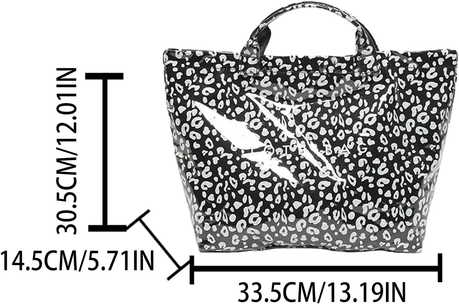 Large Capacity Leopard Print Lazy Wind Bag Fashion Handheld Large Capacity Tote Bag with Pockets And Compartments
