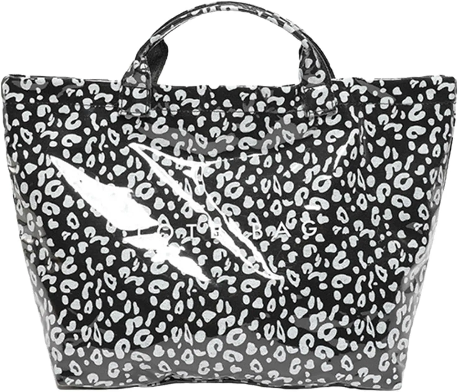Large Capacity Leopard Print Lazy Wind Bag Fashion Handheld Large Capacity Tote Bag with Pockets And Compartments