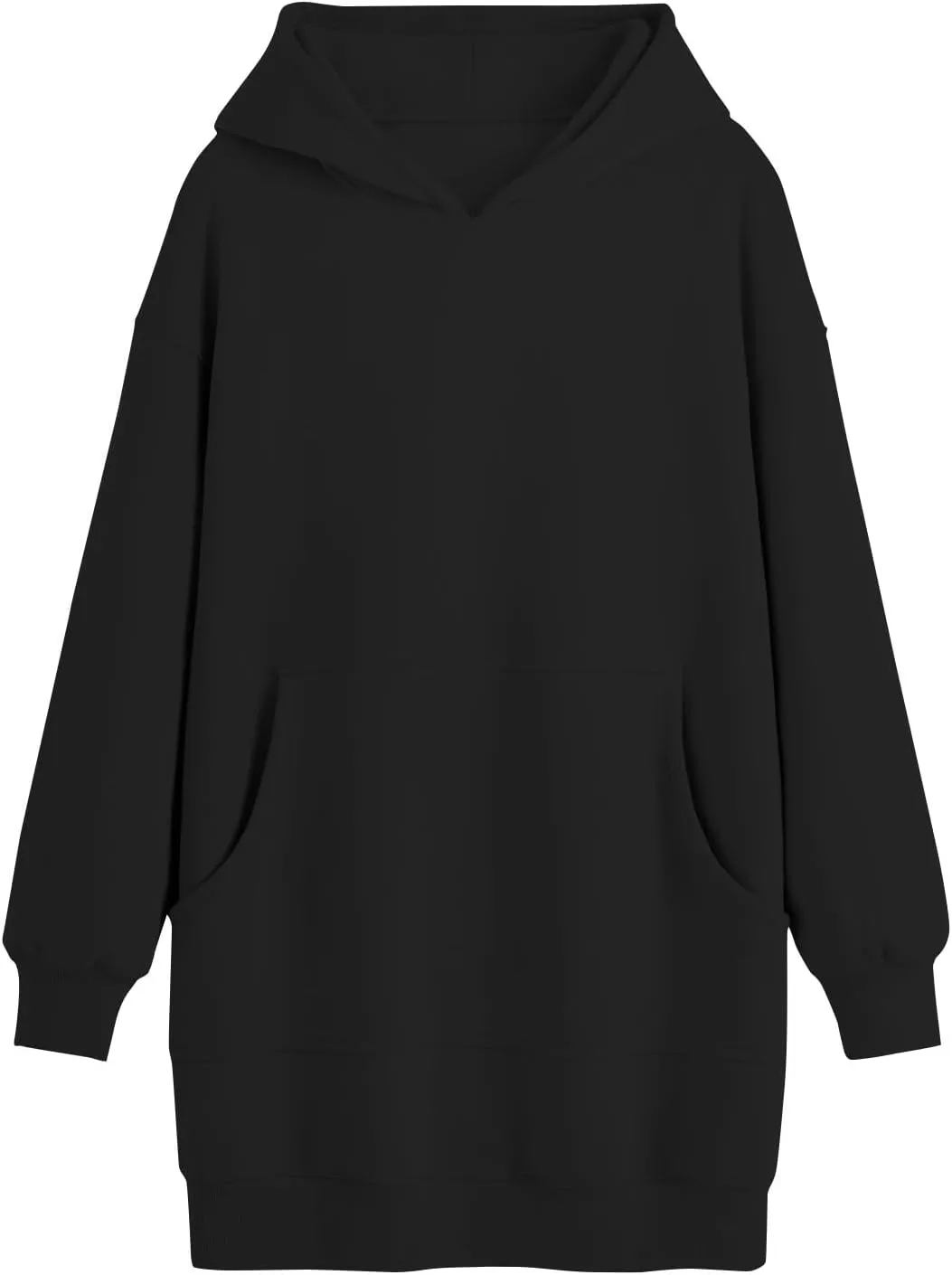 lcyhony Women's Fleece Oversized Sweatshirt Y2k Loose Comfy Hoodie Dress Winter Warm Long Sleeve Pullover Tops with Pockets