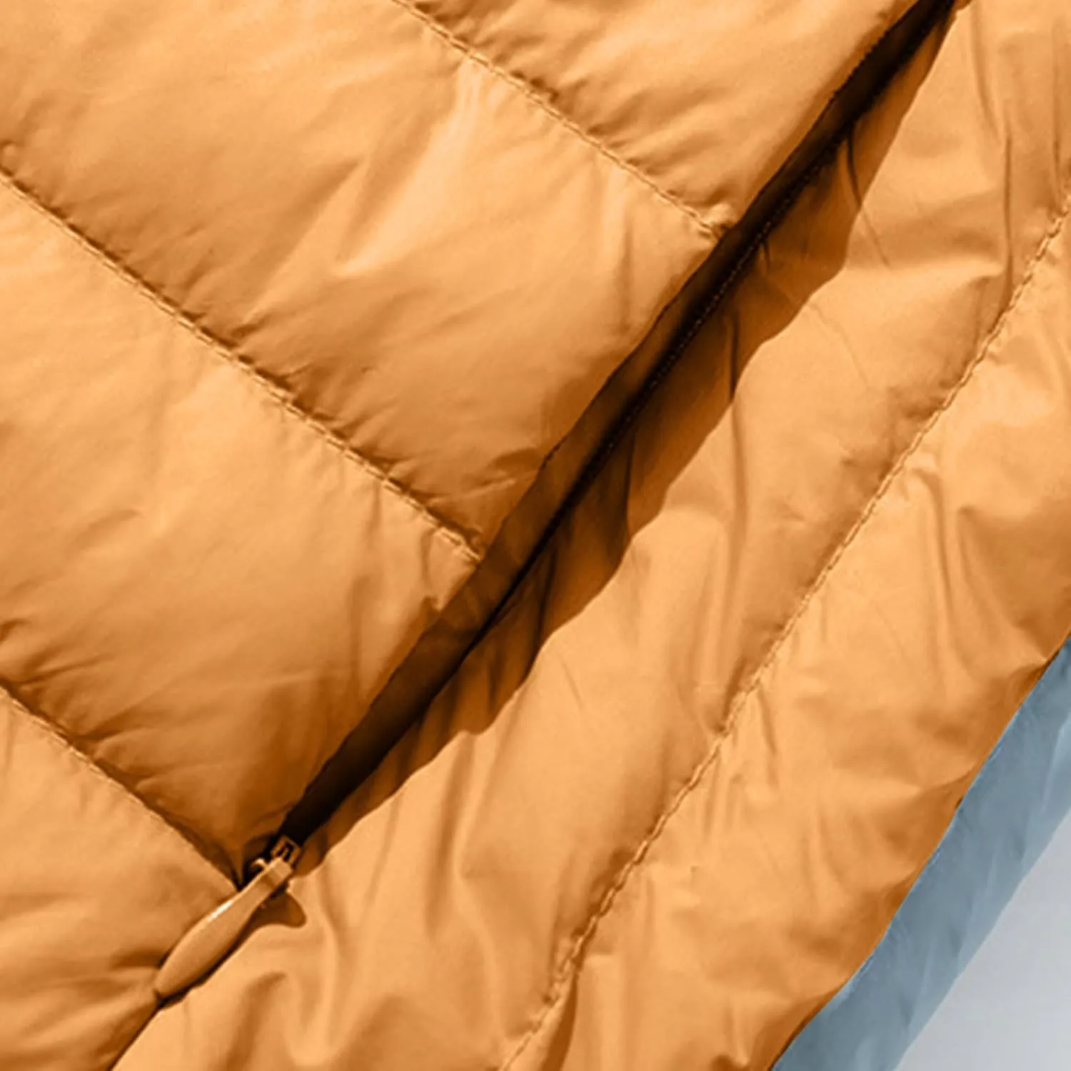 Lightweight Jackets For Women With Hood Long Sleeve Trendy Zip Solid Color Down Coat Winter Warm Casual Puffer Jacket