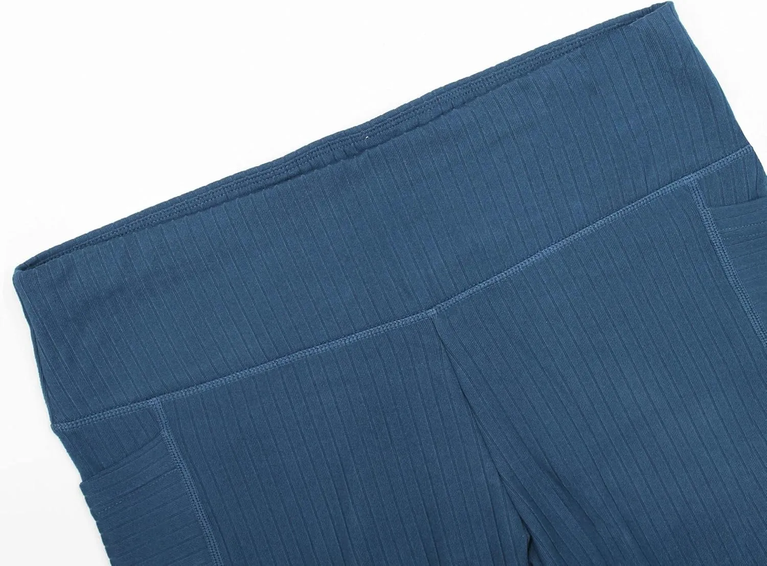 Lildy Solid Ribbed Leggings with Pockets