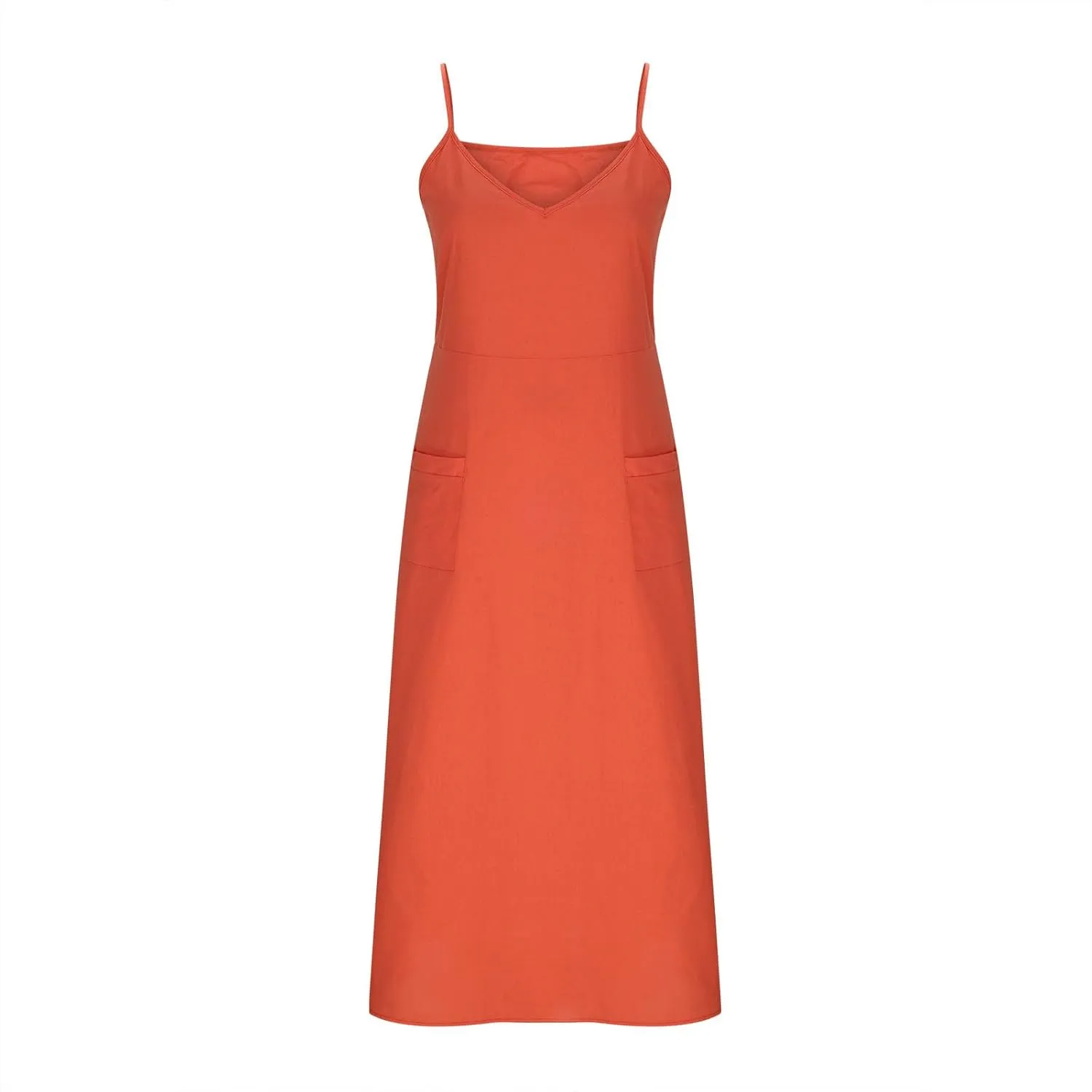Linen Dresses for Women Spaghetti Strap Trendy Loose Sundress Casual Flowy Lightweight Summer Clothing