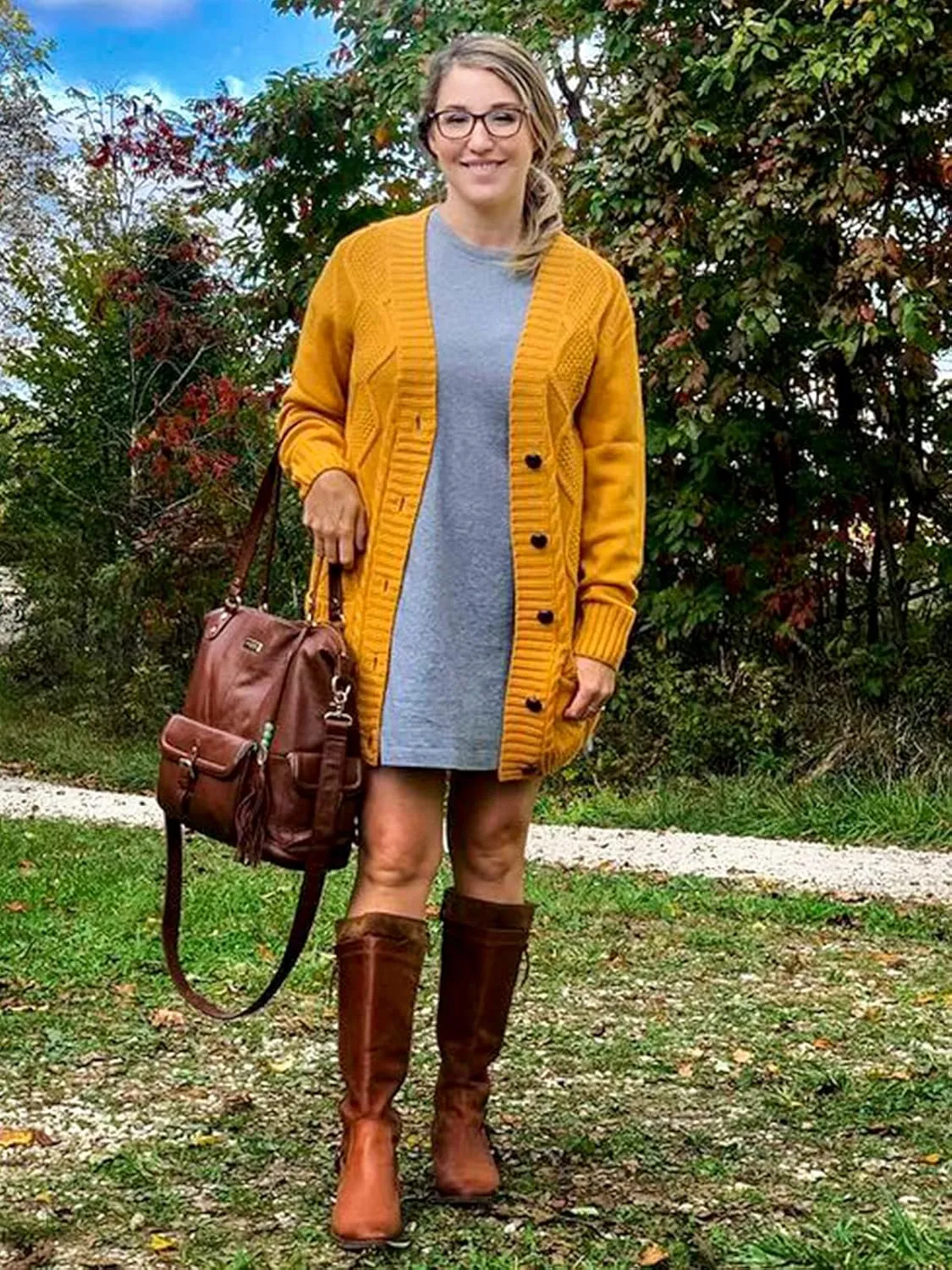luvamia Womens Long Sleeve Open Front Buttons Cable Knit Pocket Sweater Cardigan