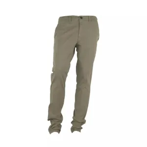Made in Italy Chic Beige Cotton Blend Winter Pants