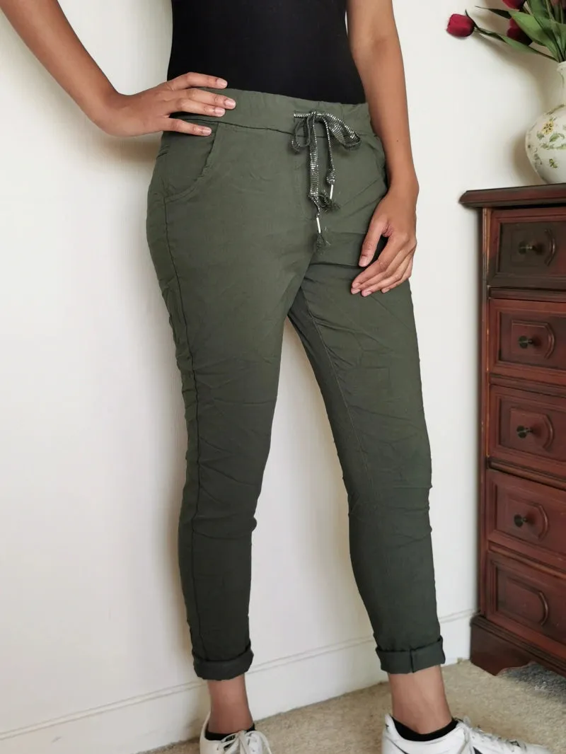 Magic Stretch Trousers Made In Italy One Size
