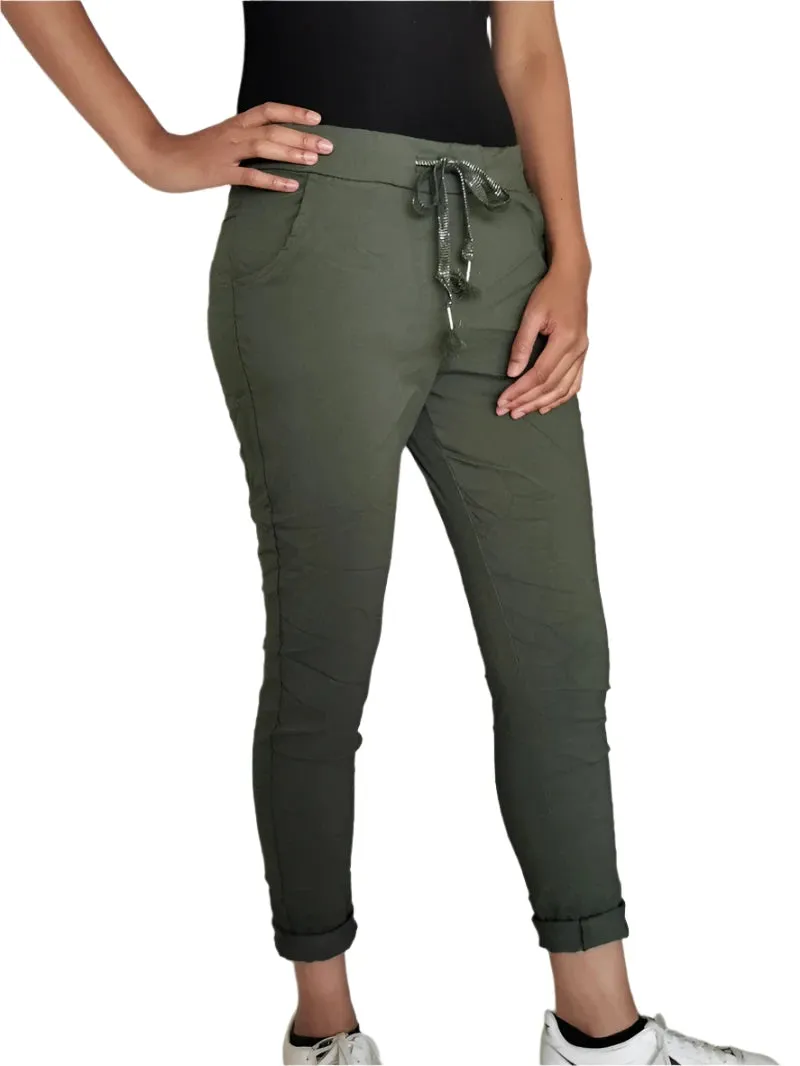 Magic Stretch Trousers Made In Italy One Size