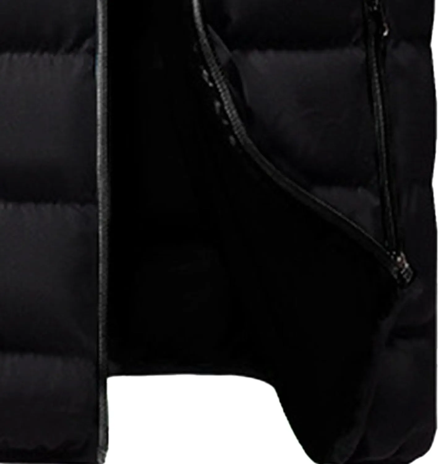 Maiyifu-GJ Men Winter Down Coat Jacket Lightweight Warm Thicken Padded Outerwear Stand Collar Ski Hiking Travel Warm Overcoat