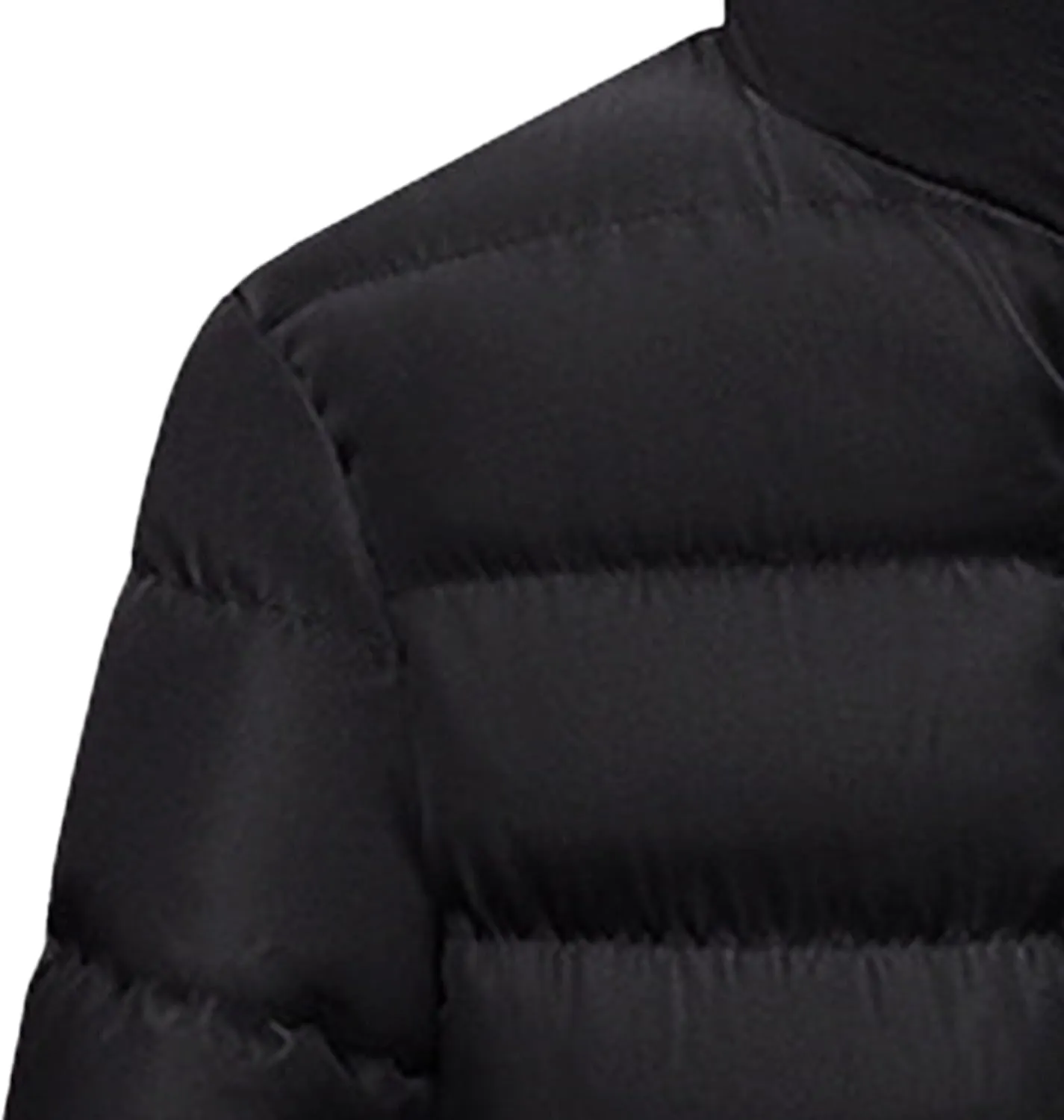 Maiyifu-GJ Men Winter Down Coat Jacket Lightweight Warm Thicken Padded Outerwear Stand Collar Ski Hiking Travel Warm Overcoat