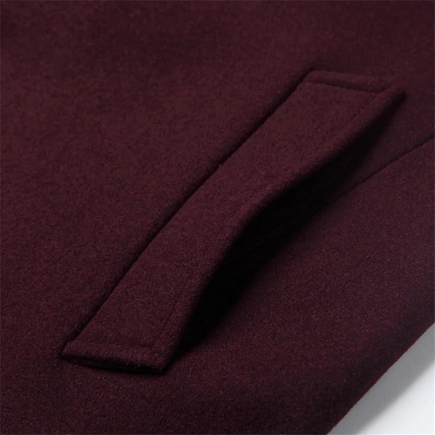 Maiyifu-GJ Mens Wool Blend Trench Coat Stand Collar Single Breasted Business Pea Coats Stylish Mid-Length Overcoat Jacket