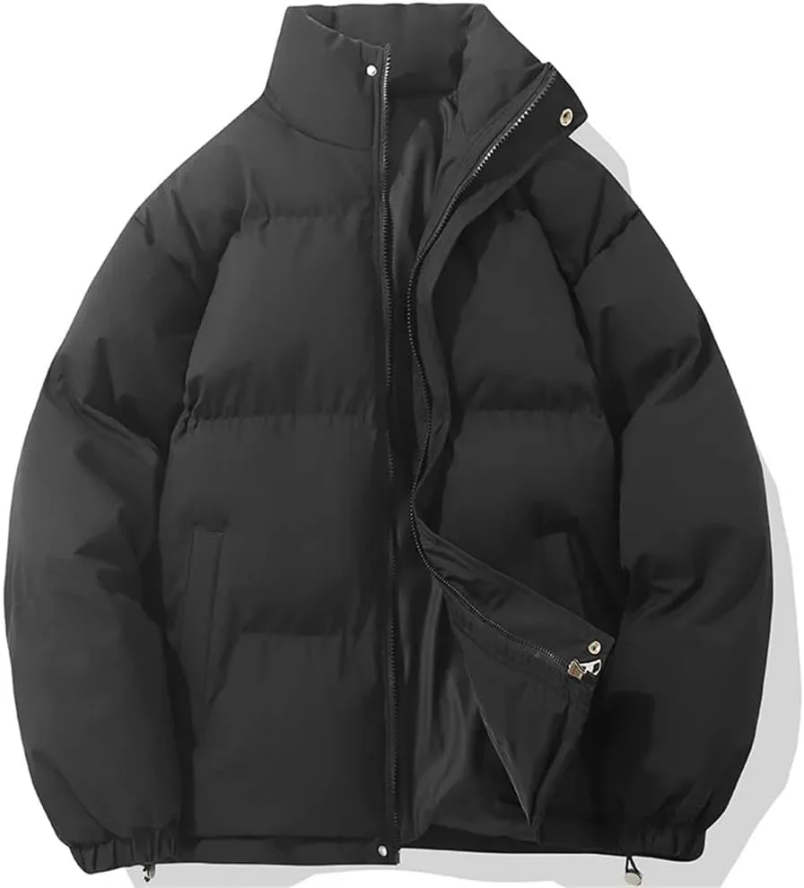 Male Cotton-Padded Coat Jacket Outdoor Casual Thick Warm Windbreaker Winter Puffer Parkas