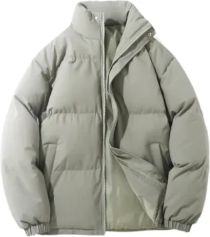 Male Cotton-Padded Coat Jacket Outdoor Casual Thick Warm Windbreaker Winter Puffer Parkas