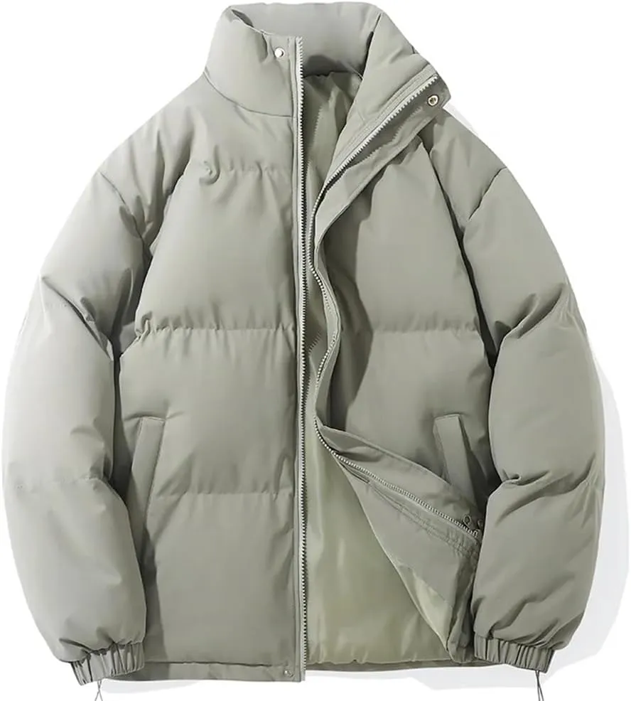 Male Cotton-Padded Coat Jacket Outdoor Casual Thick Warm Windbreaker Winter Puffer Parkas